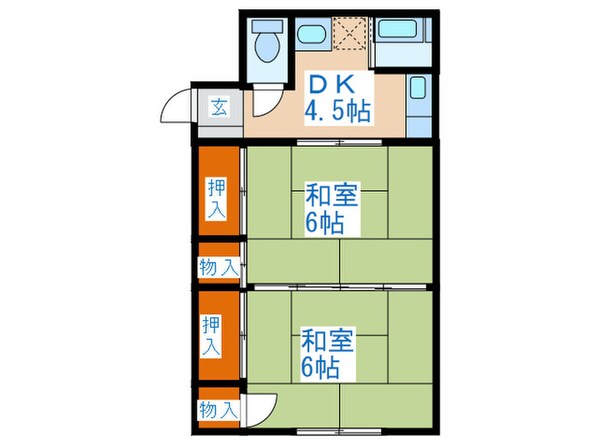 武田アパ－トの物件間取画像